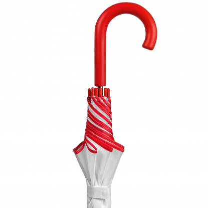 Зонт-трость Unit White, полуавтомат, красный, ручка софт-тач