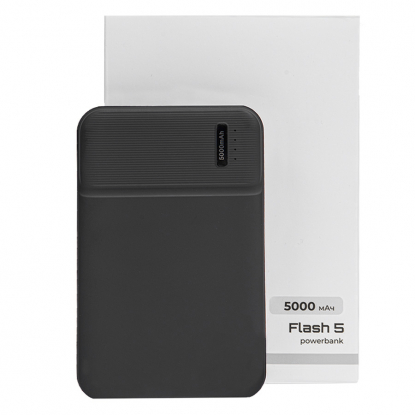 Универсальный аккумулятор OMG Flash 5 с подсветкой и soft touch, черный