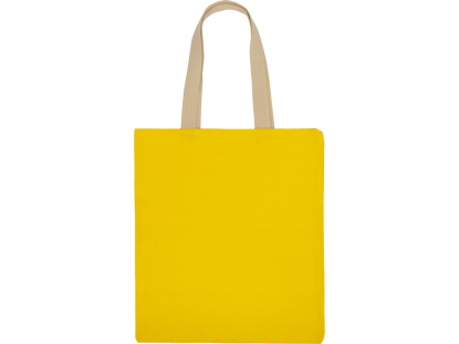 Сумка для шопинга Steady хлопковая с парусиновыми ручками, 260 г/м2, желтая
