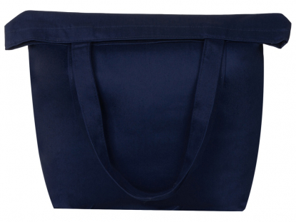 Сумка Levy хлопковая с широким дном, 240 г/м2, синяя