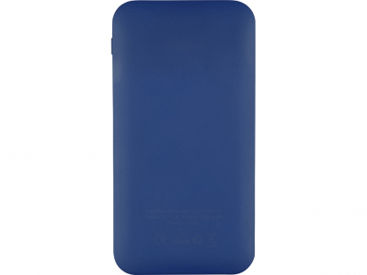 Портативное беспроводное зарядное устройство Impulse 4000 мAч, синий, вид сзади