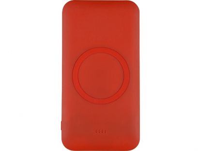 Портативное беспроводное зарядное устройство Impulse 4000 мAч, красный, вид сверху