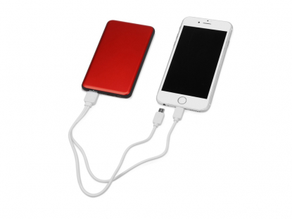 Портативное зарядное устройство Shell, 5000 mAh, красное, пример использования
