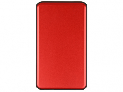 Портативное зарядное устройство Shell, 5000 mAh, красное, сверху