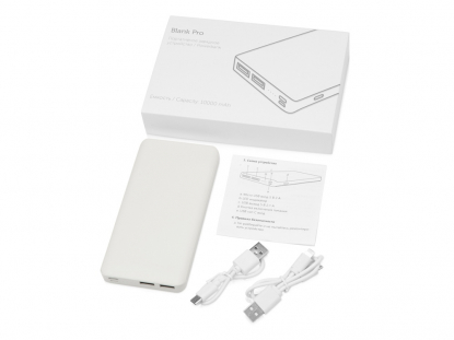 Портативное зарядное устройство Blank Pro, 10000 mAh, комплектация