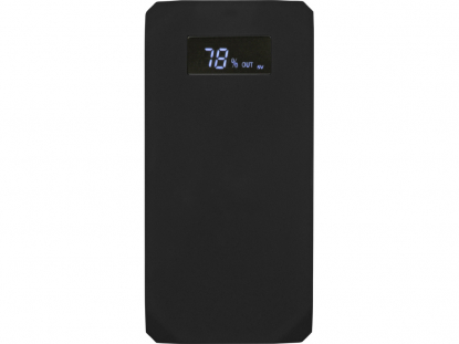 Портативное зарядное устройство Quickr, 10000 mAh, чёрное, вид сверху