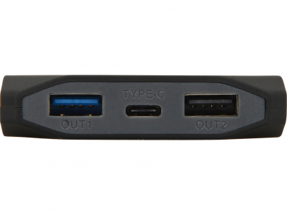 Портативное зарядное устройство Quickr, 10000 mAh, чёрное, вид сбоку