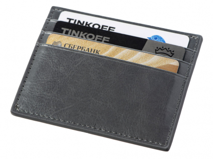 Картхолдер для 6 карт с RFID-защитой Fabrizio, серый, пример использования