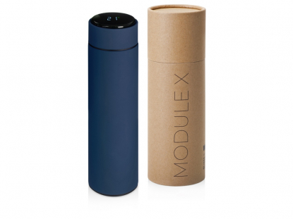 Вакуумный термос Module X с индикатором температуры, темно-синий