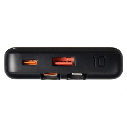 Внешний аккумулятор (powerbank) Stream 10, 10 000 mAH, с двумя зарядными шнурами, 22,5W (Ватт) super fast charge, Power Delivery (PD) 25.5W (dfnn), c цифровым дисплеем для контроля заряда