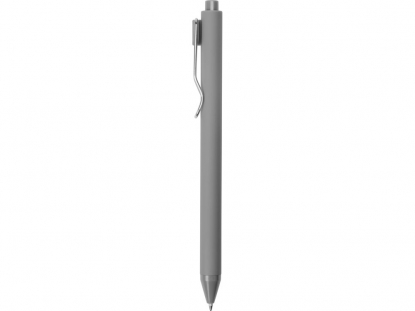 Ручка пластиковая шариковая Clip, софт-тач, софт-тач, серая