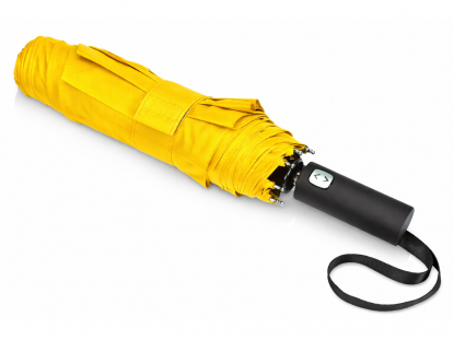 Зонт складной Кэнопи, с большим двойным куполом (d126 см), жёлтый