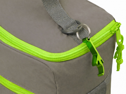Изотермическая сумка-холодильник Neo Classic c контрастной молнией, зеленое яблоко