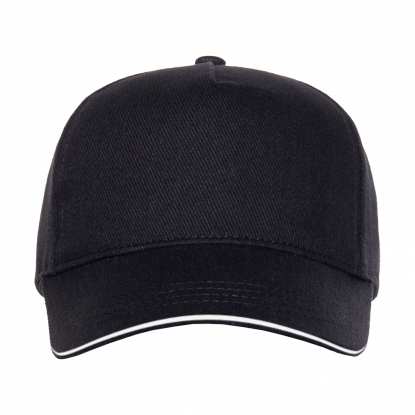 Бейсболка с кантом STAN 330, черная