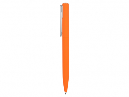 Ручка пластиковая шариковая Bon soft-touch, оранжевая, вид сбоку