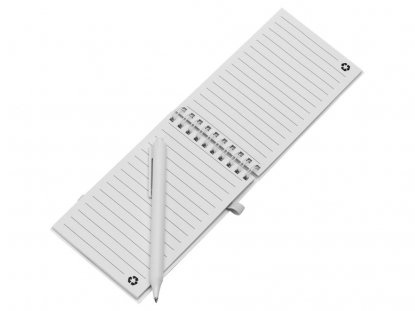 Блокнот с ручкой, открытый