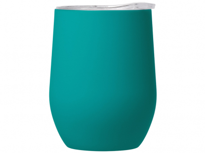 Вакуумная термокружка Sense Gum, непротекаемая крышка, soft-touch, бирюзовая