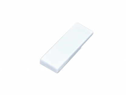USB-флешка промо в виде скрепки, белая