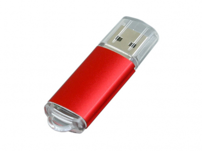 USB-флешка с прозрачным колпачком, красная