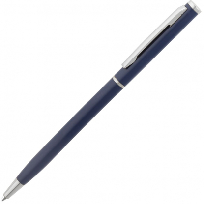 ручка шариковая, серебристо-синяя