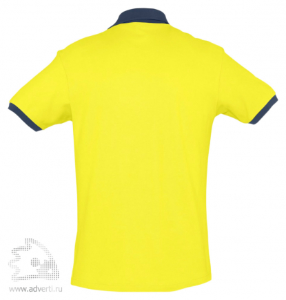 Рубашка поло Prince 190, мужская, жёлтая, спина