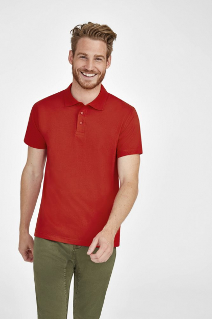 Рубашка поло Prescott 170, мужская, красная, пример использования