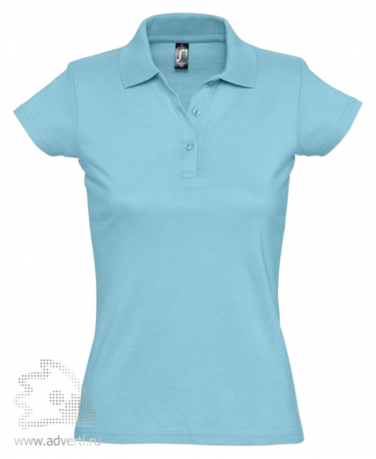 Рубашка поло Prescott Women 170, женская, бирюзовая