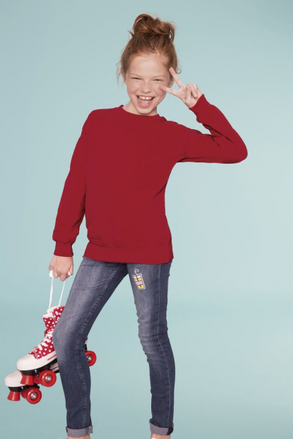 Толстовка New Supreme Kids 280, детская, Sol's, Франция, красная, пример использования