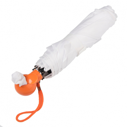 Зонт складной FANTASIA, механический, оранжевый, чехол в ручке