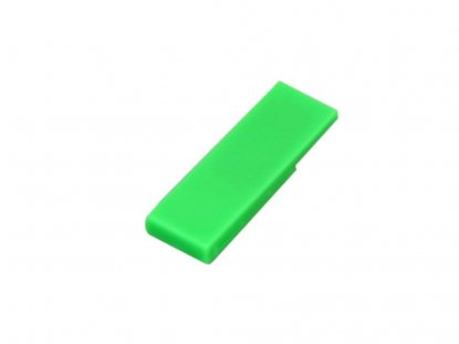 USB-флешка промо в виде скрепки, зеленая