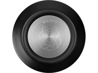 Термос Confident с покрытием soft-touch-черный