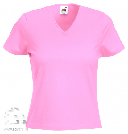 Футболка Lady-Fit V-Neck T, женская, розовая