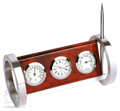 Настольный прибор Юпитер: часы, термометр, гигрометр, ручка