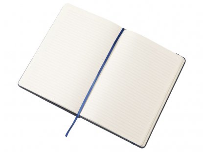 Блокнот А5 NotaBene с металлической шариковой ручкой и подставкой для телефона, темно-синий