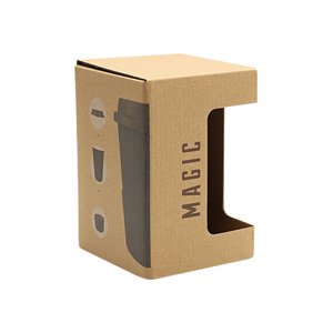 Коробка для кружки Magic с окном, коричневая