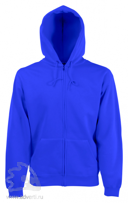 Толстовка Zip Through Hooded Sweat, мужская, Fruit of the Loom, США, светло-синяя