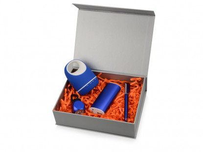 Подарочная коробка Giftbox малая, серебристая, пример использования