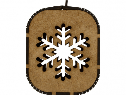 Подарочная коробка Снежинка, малая, вид спереди