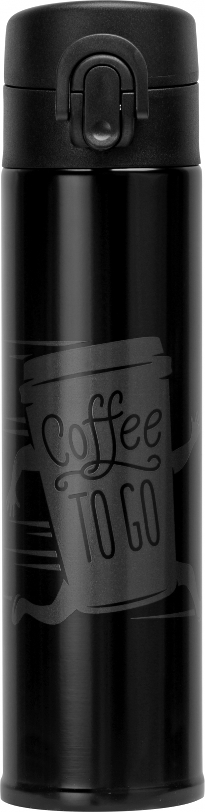 Вакуумная герметичная термокружка Inter, черная