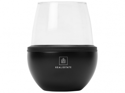 Тумблер для вина WINE KUZIE, черный