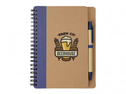 Блокнот А6 Priestly с ручкой-красный