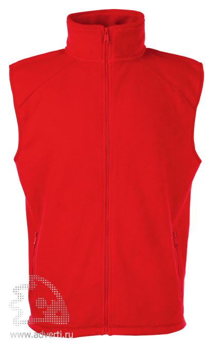 Купить Жилет Sleeveless Fleece, мужской, Fruit of the Loom, США, красный
