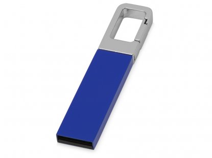 USB-флешка на 16 Гб Hook с карабином, синяя