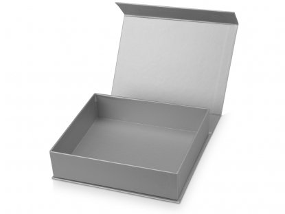 Подарочная коробка Giftbox малая, серебристая, в открытом виде
