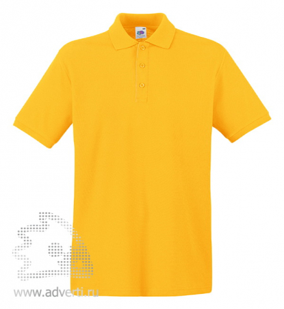 Рубашка поло Premium Polo, мужская, желтая