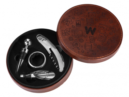 Набор аксессуаров для вина Fabrizio, черный