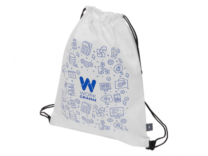 Рюкзак-мешок Reviver из нетканого переработанного материала RPET, синий