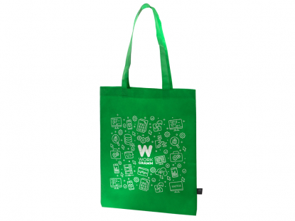 Сумка-шоппер Reviver из нетканого переработанного материала RPET, белая