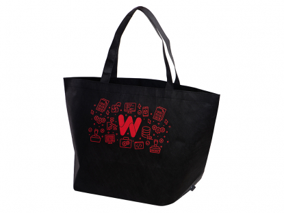 Сумка Reviver с донной складкой из нетканого переработанного материала RPET, белая