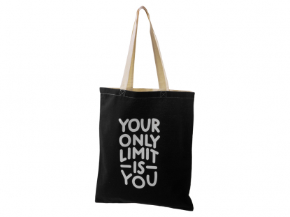 Сумка для шопинга Twin двухцветная из хлопка, 180 г/м2